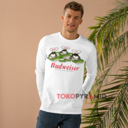 1995 Budweiser Frogs King Of Beers Shirt 4 1995 Budweiser Frogs King Of Beers White Long sleeved