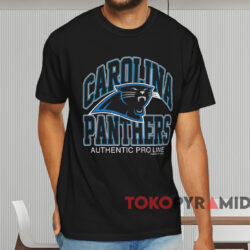 1995 Carolina Panthers Authentic Pro Line T shirt Black T shirt
