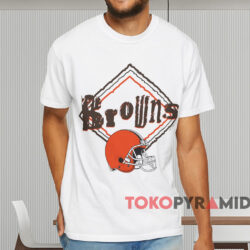 1995 Cleveland Browns Scratch Logo Shirt White T shirt