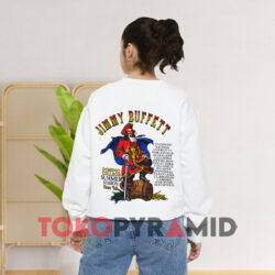 1995 Jimmy Buffett Domino College Summer Session Tour Double Sided White Sweatshirt Back