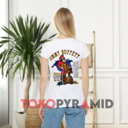 1995 Jimmy Buffett Domino College Summer Session Tour Double Sided White T shirt Back