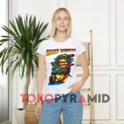 1995 Jimmy Buffett Domino College Summer Session Tour Double Sided White T shirt Front