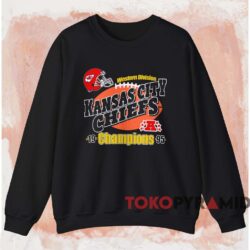 1995 Kansas City Chiefs Western Division Champions Shirt 4 1995 Kansas City Chiefs Western Division Champions Shirt Black Sweatshirt