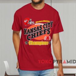 1995 Kansas City Chiefs Western Division Champions Shirt Red T shirt