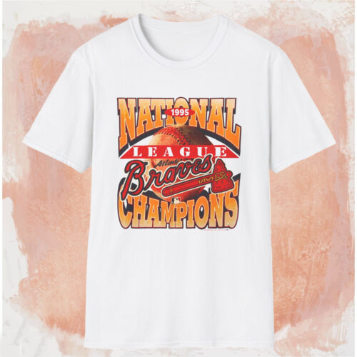 1995 National League Champions Atlanta Braves Shirt White T shirt 1995 National League Champions Atlanta Braves Shirt White T shirt
