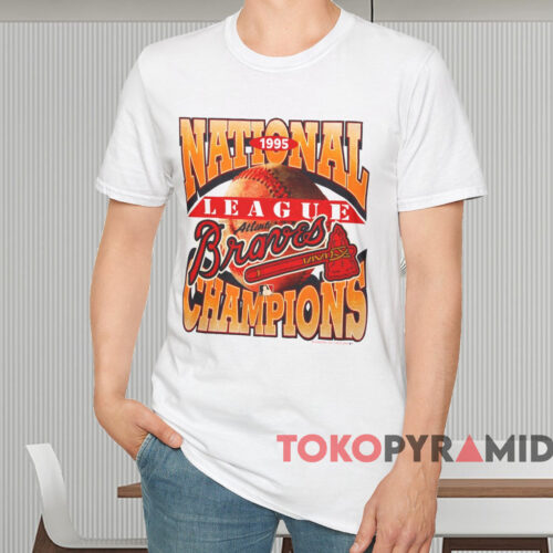 1995 National League Champions Atlanta Braves Shirt White T shirt 1995 National League Champions Atlanta Braves Shirt White T shirt