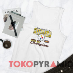 1995 Pittsburgh Steelers AFC Champions Super Bowl XXX T-Shirt 4 1995 Pittsburgh Steelers Afc Champions Super Bowl Xxx T shirt White TankTop