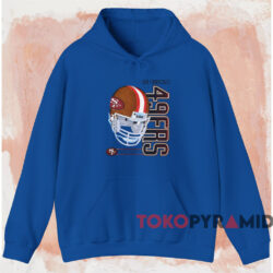 1995 San Francisco 49ers Helmet T-shirt 4 1995 San Francisco 49ers Helmet T shirt Blue Hoodie