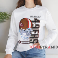 1995 San Francisco 49ers Helmet T-shirt 2 1995 San Francisco 49ers Helmet T shirt White Sweatshirt