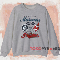 1995 Seattle Mariners Vs Cleveland Indians Shirt 4 1995 Seattle Mariners Vs Cleveland Indians Shirt Grey Sweatshirt