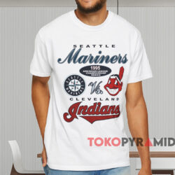 1995 Seattle Mariners Vs Cleveland Indians Shirt White T shirt