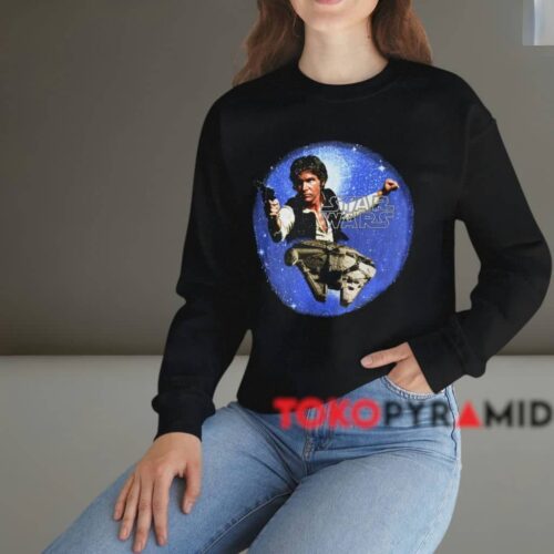 1995 Star Wars Han Solo Shirt Black Sweatshirt 1995 Star Wars Han Solo Shirt Black Sweatshirt