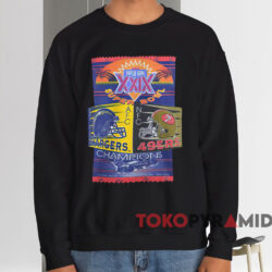 1995 Super Bowl XXIX Chargers vs 49ers T-shirt 4 1995 Super Bowl Xxix Chargers Vs 49ers T shirt Black Sweatshirt