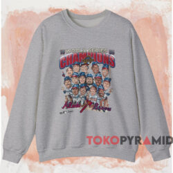 1995 World Series Champions Atlanta Braves Caricature Shirt 4 1995 World Series Champions Atlanta Braves Caricature Shirt Grey Sweatshirt