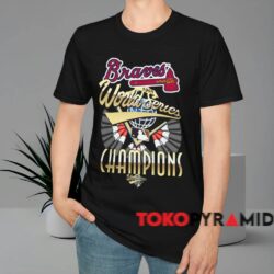1995 World Series Champions Atlanta Braves Shirt Black T shirt