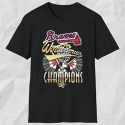 1995 World Series Champions Atlanta Braves Shirt Black T shirt