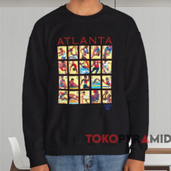 1996 Atlanta Olympics Stamps T-shirt 3 1996 Atlanta Olympics Stamps T shirt Black Sweatshirt