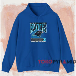 1996 Carolina Panthers Western Division Playoff T-shirt 2 1996 Carolina Panthers Western Division Playoff T shirt Blue Hoodie
