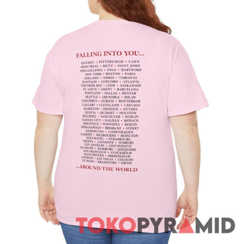 1996 Celine Dion Falling into You Around The World Shirt Back