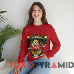 1996 Green Bay Packers Tasmanian Devil Nfl Football T shirt Red Sweatshirt