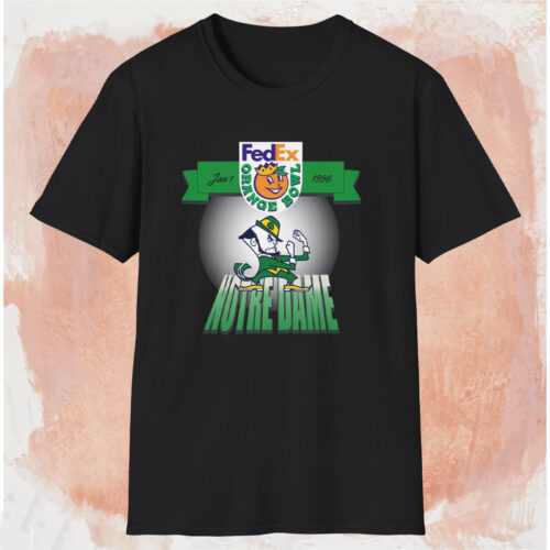1996 Notre Dame Orange Bowl Shirt Black T shirt