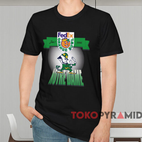 1996 Notre Dame Orange Bowl Shirt Black T shirt