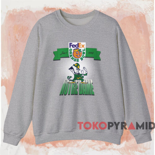 1996 Notre Dame Orange Bowl Shirt Grey Sweatshirt