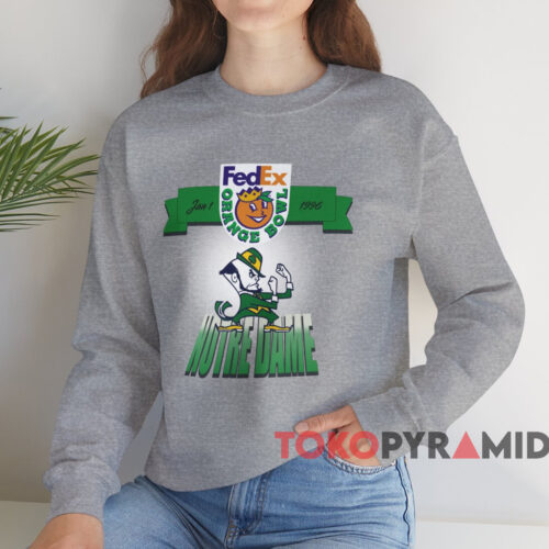1996 Notre Dame Orange Bowl Shirt Grey Sweatshirt