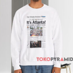 1996 Olympics Atlanta Journal Newspaper T-shirt 3 1996 Olympics Atlanta Journal Newspaper T shirt White Sweatshirt