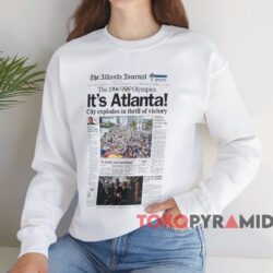 1996 Olympics Atlanta Journal Newspaper T-shirt 4 1996 Olympics Atlanta Journal Newspaper T shirt White Sweatshirt