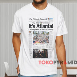 1996 Olympics Atlanta Journal Newspaper T shirt White T shirt