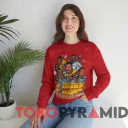 1996 Pittsburgh Steelers Blast Furnace Caricature T shirt Red Sweatshirt