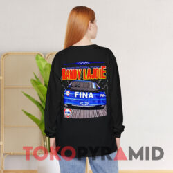 1996 Randy Lajoie Nascar Busch Grand National Series Double Sided Black Long sleeved Back