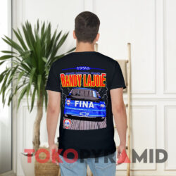 1996 Randy Lajoie Nascar Busch Grand National Series Double Sided Black T shirt Back