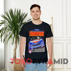 1996 Randy Lajoie Nascar Busch Grand National Series Double Sided Black T shirt Front