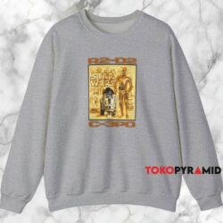1996 Star Wars R2 d2 C 3po Shirt Grey Sweatshirt