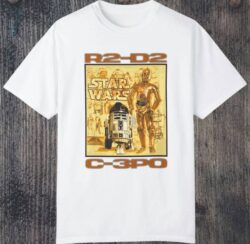 1996 Star Wars R2-d2 C-3po Shirt White T shirt