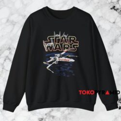 1996 Star wars X-Wing Tie Fighter Shirt 3 1996 Star Wars X wing Tie Fighter Shirt Black Sweatshirt