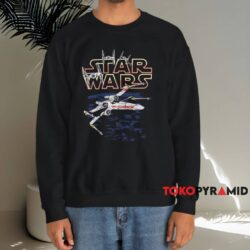 1996 Star wars X-Wing Tie Fighter Shirt 4 1996 Star Wars X wing Tie Fighter Shirt Black Sweatshirt
