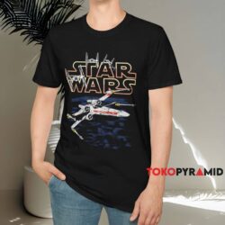 1996 Star Wars X wing Tie Fighter Shirt Black T shirt