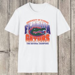 1996 University Of Florida Gators National Champions Shirt White T shirt