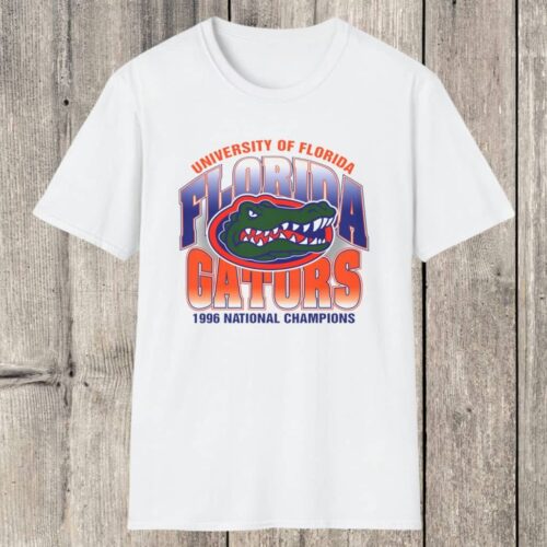 1996 University Of Florida Gators National Champions Shirt White T shirt