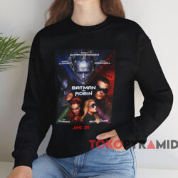 1997 Batman and Robin Movie Promo T-shirt 3 1997 Batman And Robin Movie Promo T shirt Black Sweatshirt