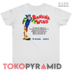 1997 Jimmy Buffett Banana Wind Tour Double Sided T shirt Back
