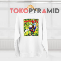 1997 Jimmy Buffett Banana Wind Tour Double Sided White Sweatshirt