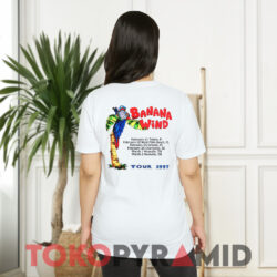 1997 Jimmy Buffett Banana Wind Tour Double Sided White T shirt Back