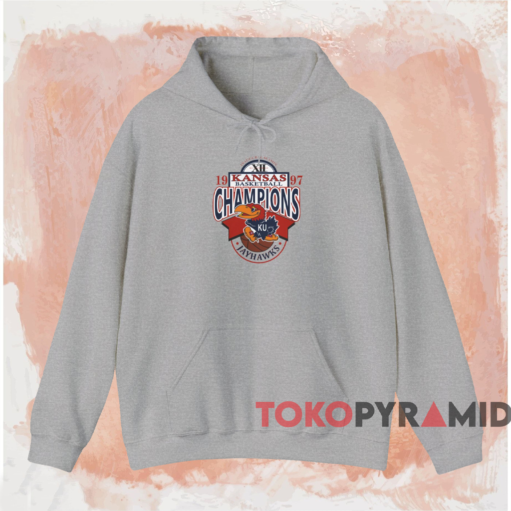 1997 Kansas Jayhawks Big 12 Champions Shirt Grey Hoodie 1997 Kansas Jayhawks Big 12 Champions Shirt Grey Hoodie