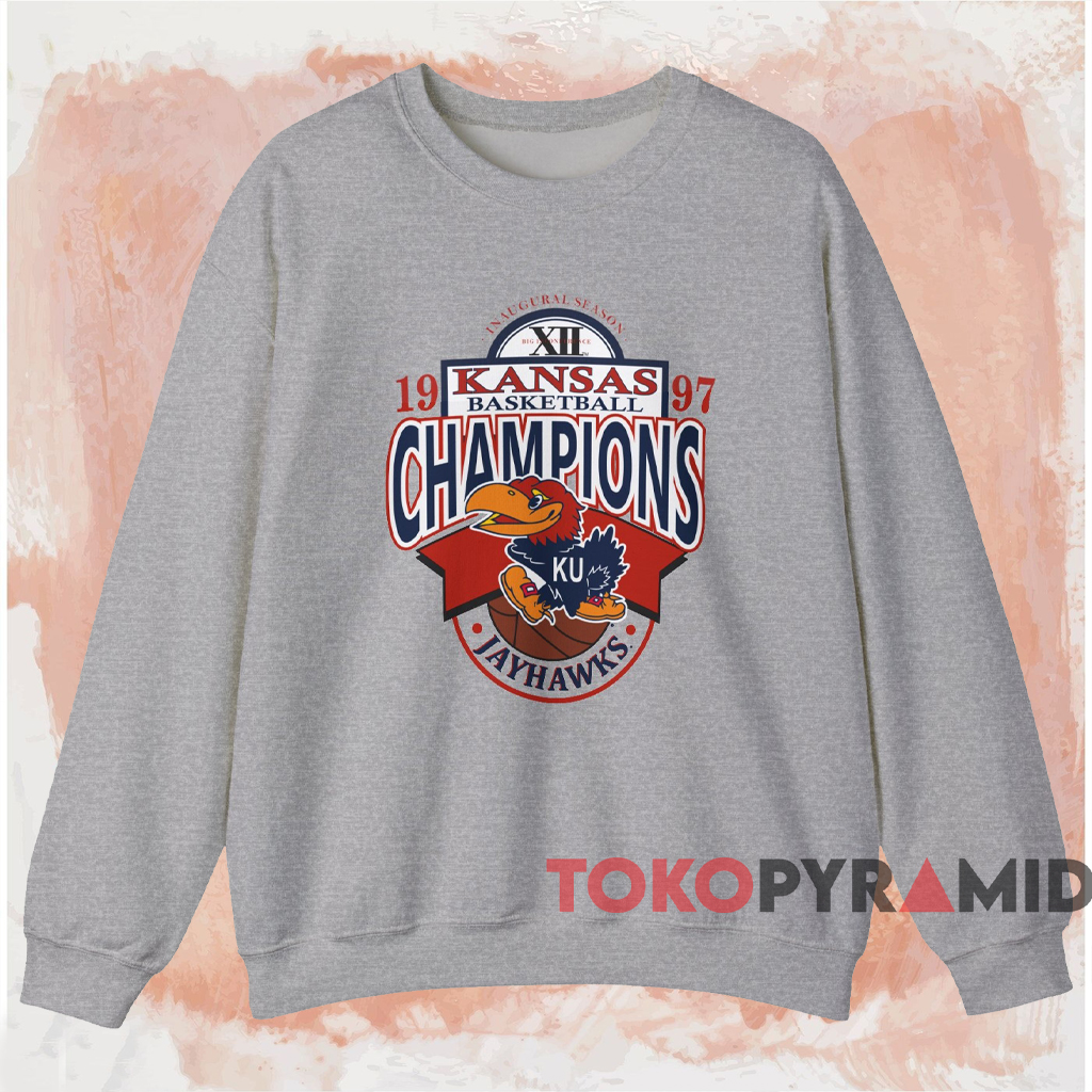 1997 Kansas Jayhawks Big 12 Champions Shirt Grey Sweatshirt 1997 Kansas Jayhawks Big 12 Champions Shirt Grey Sweatshirt