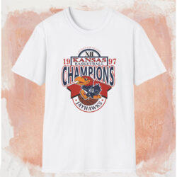 1997 Kansas Jayhawks Big 12 Champions Shirt White T shirt