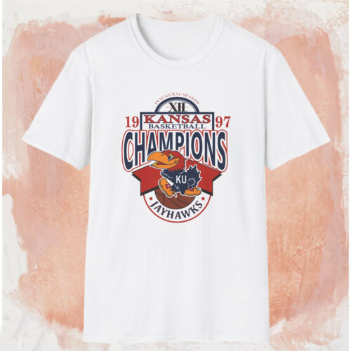 1997 Kansas Jayhawks Big 12 Champions Shirt White T shirt 1997 Kansas Jayhawks Big 12 Champions Shirt White T shirt
